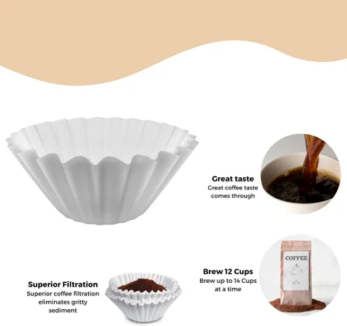 Miniatura 4 de Filtros de papel desechables para cafeteras BLACK+DECKER de 12 tazas, prepara hasta 12 tazas de café (paquete de 100)