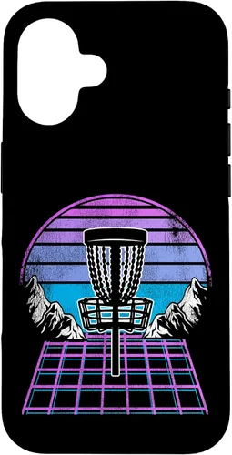 Miniatura 31 de Disco Golf Basket 90s Synthwave Sunset Retrowave Frisbee Golf Case para iPhone 15