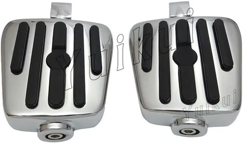 Miniatura 15 de Cromado o negro motocicleta Premium universal trasero pie clavija para pasajero con adaptadores de montaje macho para Honda VTX 1300 C/R/S/T Estilo2