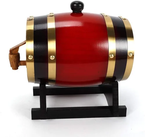 Barriles grandes de roble envejecido, dispensador de barril de whisky, cubo de vino, sin fugas, para almacenamiento de vino, licores y whisky (con