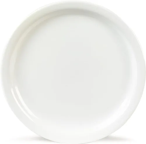 Carlisle FoodService Products Kingline - Plato llano de plástico reutilizable para el hogar y restaurantes, melamina, 9 pulgadas, blanco, (paquete