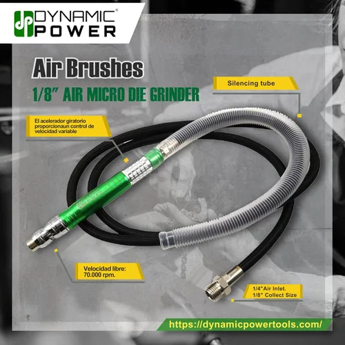 Miniatura 4 de DYNAMIC POWER Precision 1/8" Air Micro Die Grinder con piezas adicionales - Perfecto para trabajos de detalle y acabados lisos! -DP313321B