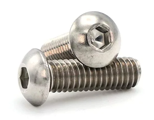 Miniatura 2 de Botón Socket Head Tornillos, acero inoxidable A2 – 3 M x .5 x 12 m (ft) qty-1,000