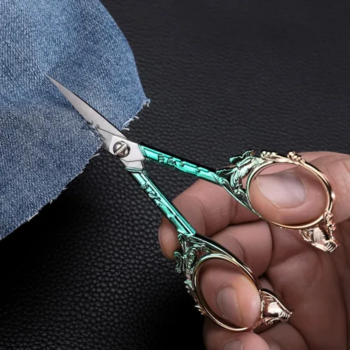 Miniatura 8 de YOUGUOM Tijeras pequeñas para bordar para manualidades, obras de arte, punto de cruz, hilo de costura, tijeras de hilo de hilo de 4.7 pulgadas