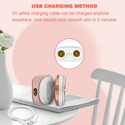 Miniatura 2 de LIANSUM Cable USB de acabado táctil impecable para piernas, solo compatible con afeitadora de piernas impecables, removedor de pelo para mujeres