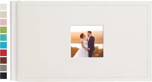 Miniatura 35 de potricher Álbum de fotos pequeño de 4 x 6 pulgadas, 200 fotos, cubierta de cuero, libro de fotos con 200 bolsillos horizontales para familia, boda