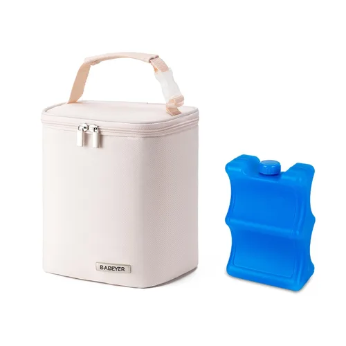 Miniatura 13 de Bolsa enfriadora de leche materna con paquete de hielo, se ajusta a 4 biberones de hasta 5 onzas, bolsa enfriadora de biberones ideal para madres