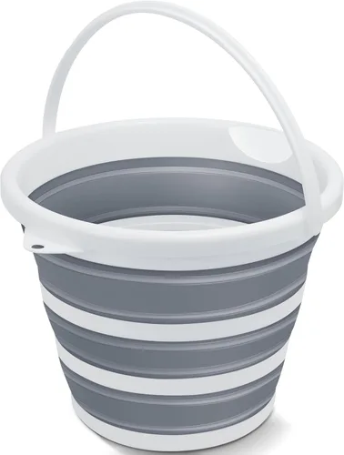 Miniatura 11 de Goderewild Paquete de 2 cubos plegables pequeños, 1.4 galones/5 litros sin BPA, cubos de agua plegables para lavado de autos, campamento, playa