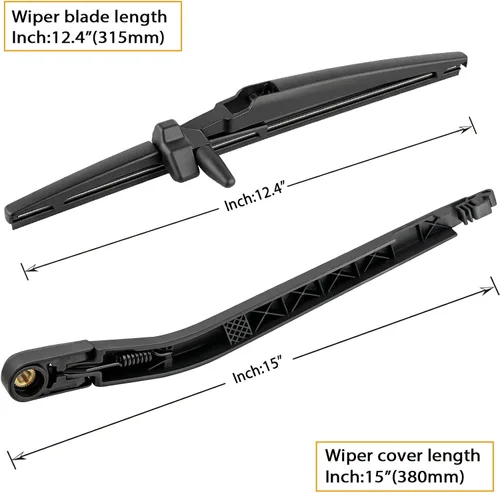 Miniatura 2 de AUTOBOO Reemplazo para Toyota 4Runner 2003-2009 Juego de Brazo y Escobilla de Limpiaparabrisas Trasero - Calidad OEM, Larga vida OE:8524135031