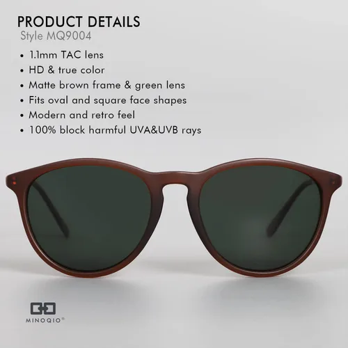 Miniatura 5 de Gafas de sol polarizadas para mujer, 100% bloqueo UV, retro, redondas, a la moda, lentes de sol espejadas para hombre y mujer