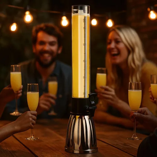 Miniatura 7 de OGGI Beer Tower - Dispensador de bebidas de 88 onzas con espita y tubo de hielo, torre Margarita, torre Mimosa, dispensadores de bebidas perfectos