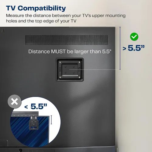 Miniatura 4 de VIVO Soporte de pared universal para TV plana con microhuecos para pantallas de 43 a 90 pulgadas, perfil ultra delgado, Mount-TVMG1