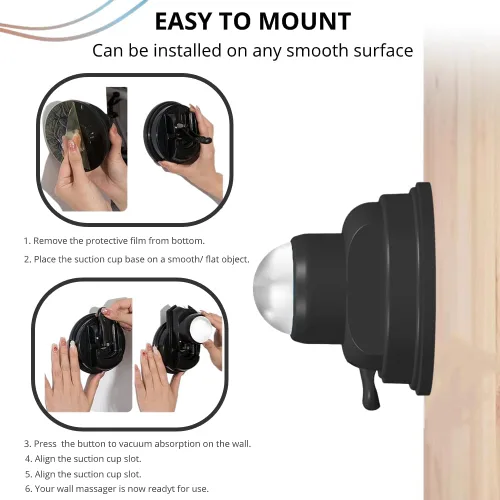 Miniatura 2 de PRIME Fitness Bola de masaje montada en la pared Terapia de frío Masajeador de espalda Cryo Stick Alivia el dolor muscular (masajeador 360)