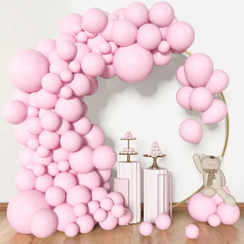 Miniatura 42 de Amandir Kit de arco de guirnalda de globos azul polvoriento, 153 piezas, diferentes tamaños de 18, 12, 10, 5 pulgadas, globos de látex azul blanco