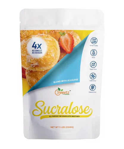 Alulosa - Edulcorante multiusos de mezcla de sucralosa - 4 veces dulzura de azúcar; porciones totales 2268; edulcorante sin calorías, sustituto sin
