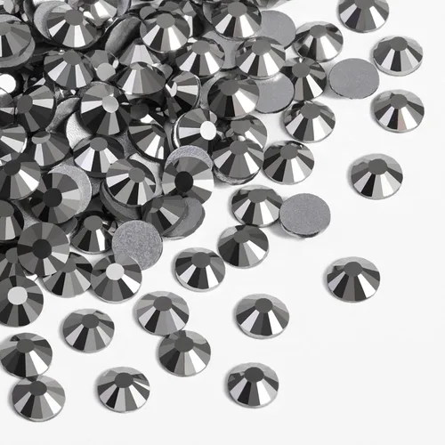 Miniatura 44 de Beadsland 2880 piezas de diamantes de imitación de cristal con reverso plano, gemas redondas para decoración de uñas y manualidades, cristal, SS16