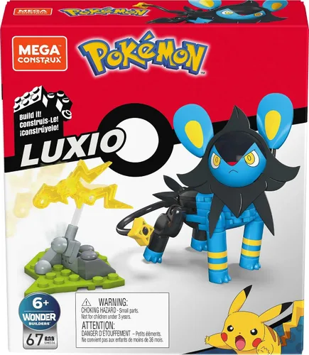 Miniatura 6 de Mega Construx Pokemon Luxio - Juego de construcción con figuras de personajes, juguetes de construcción para niños (67 piezas)