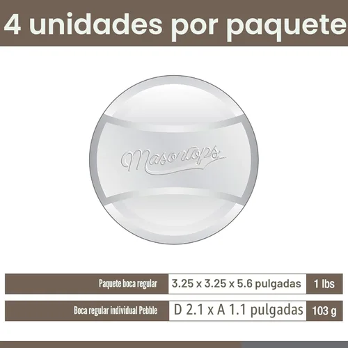 Miniatura 6 de Masontops Pickle Pebble - Pesos de fermentación de vidrio - Juego de pesas para encurtidos y fermentación - Tamaño de boca pequeña para kit