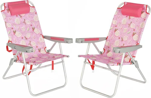 Miniatura 20 de SUNNYFEEL Silla de Playa Plegable Extra Ancha de 28", 5 Posiciones Completamente Reclinable, Silla de Camping Portátil de 17" de Alto con Portavasos