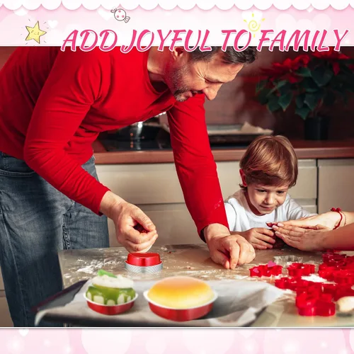 Miniatura 7 de Meanplan Paquete de 30 moldes de aluminio en forma de corazón de 9 onzas, 3.4 y 1.86 onzas, molde de aluminio desechable para pasteles de San