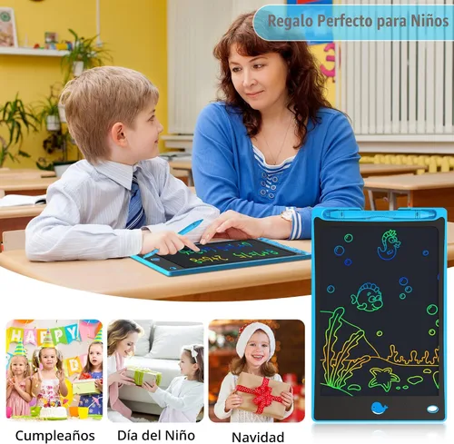 Miniatura 7 de Hockvill: Tableta de escritura LCD para niños de 8.8 pulgadas, juguetes para niñas y niños, pizarra para dibujar para niños de 3, 4, 5, 6, 7 años