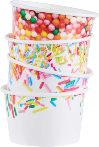 Miniatura 58 de Coppetta - Vasos de postre de 5 onzas, 50 tazas desechables para helado, tapas se venden por separado, cuencos de yogur congelado resistentes