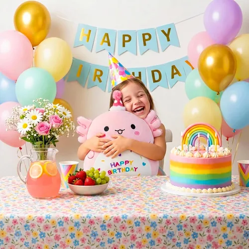 Miniatura 2 de Gudisi Axolotl de Felpa Adorable Animales de Peluche de Axolotl Suaves Regalo de Cumpleaños Axolotl de Felpa Almohadas para Niños Niños Niñas Rosa