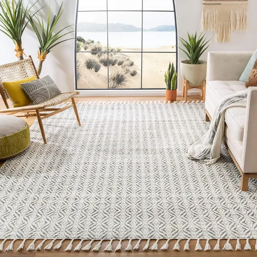 Miniatura 9 de SAFAVIEH Natura Collection Alfombra de pasillo, 2 pies 3 pulgadas x 8 pies, carbón, lana hecha a mano, ideal para zonas de alto tráfico en sala