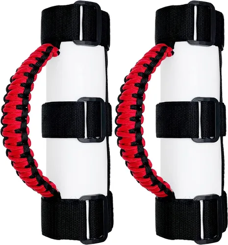 Miniatura 10 de 2 asas de agarre de barra antivuelco para Jeep Wrangler YJ TJ JK JKU JL JLU Sahara Rubicon X Sports Freedom & Unlimited 1987-2022 (Negro)
