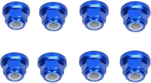 Miniatura 3 de 8pc M4 Brida Nylon Bloqueo para Arrma 3S Mega Bigrock Typhon Grantie Senton Vorteks Tuercas Rueda Actualización Piezas Azul