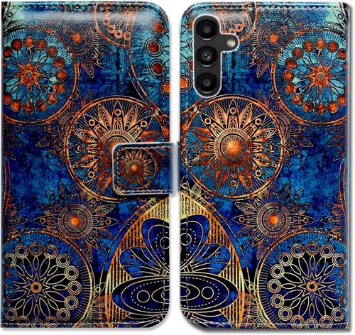 Miniatura 18 de Bcov Funda para Galaxy A13 5G, bonita funda de piel con tapa para teléfono con ranura para tarjetas, soporte para Samsung Galaxy A13 5G 2021 Linda