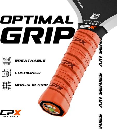 Miniatura 5 de CPX Pro Carbon Fiber Pickleball Paddle - Professional Grade, Matte Finish, Honeycomb Core, Tennis Style Grip - Edgeless Paddle Designed in Chicago