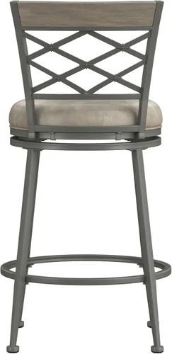 Miniatura 12 de Hillsdale Hutchinson Taburete giratorio para mostrador, peltre
