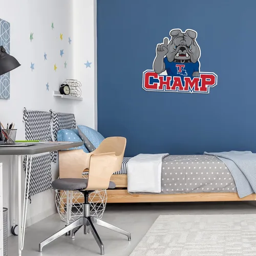 Miniatura 2 de Rico Industries Banderín de corte con forma de mascota de los Bulldogs de Louisiana Tech de la NCAA, decoración del hogar y la sala de estar