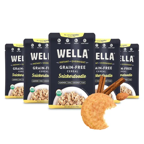 Miniatura 6 de Wella Alternativa de Avena de Cereales, Cereal Caliente para Desayuno Sin Gluten, Paleo Orgánico Sin Granos Vegano Alto en Proteínas Superalimento