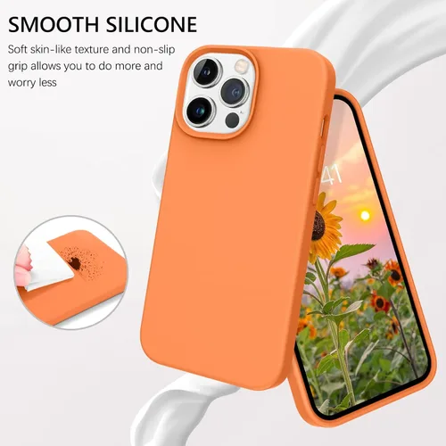 Miniatura 50 de GUAGUA Funda compatible con iPhone 17 Pro Max de 6.9 pulgadas, silicona líquida, goma de gel suave, delgada, forro de microfibra delgada