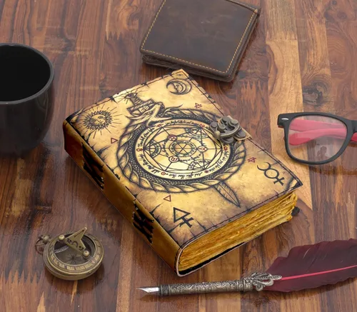Miniatura 3 de Libro de hechizos en blanco de sombras, suministros de brujería, hechizo de bruja para hombres y mujeres, 200 páginas con cierre de cerradura, papel
