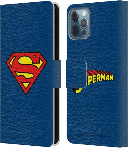 Miniatura 100 de Head Case Designs Funda de piel con licencia oficial de Superman DC Comics con logotipos negros y rojos compatible con Apple iPhone 11