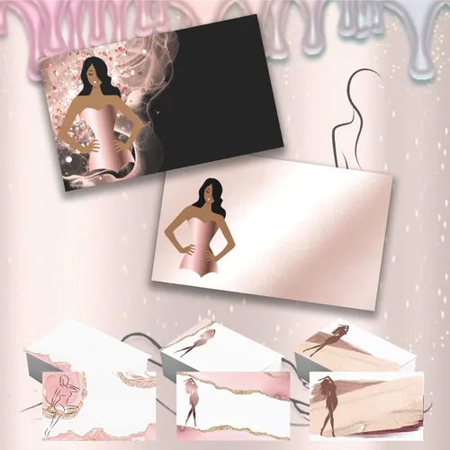 Miniatura 7 de Tarjetas de visita personalizadas de doble cara Papel mate profesional de 300 GSM para pequeñas empresas 3.5 x 2 pulgadas Hair Salon