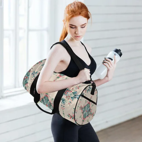 Miniatura 2 de Bolsa de gimnasio para mujeres y hombres, pequeña bolsa de lona para viajes, deportes, vacaciones, fin de semana, durante la noche, playa, bolsa