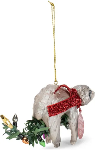 Miniatura 5 de DEMDACO Perezoso perezoso alrededor del árbol de Navidad, adorno de resina para árbol de Navidad, 3.5 x 2.5 pulgadas