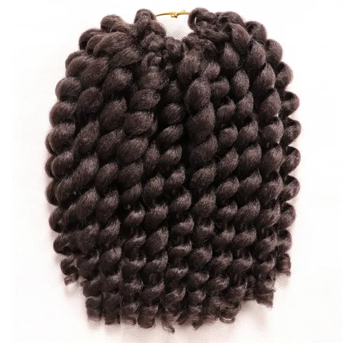Miniatura 14 de Cabello de ganchillo Jamaicano Bounce, paquete de 4 paquetes de 6 pulgadas, varita de pelo rizado de ganchillo para mujeres negras