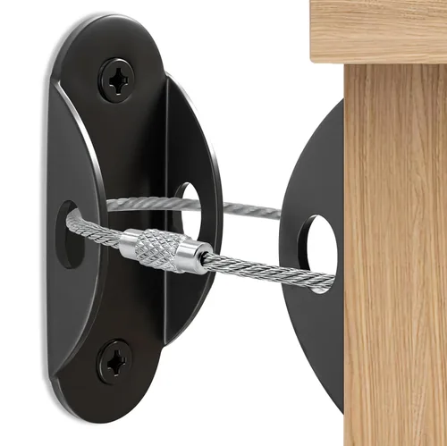 Miniatura 9 de Anclajes para muebles (10 unidades) para bebés, antipunta, anclaje de muebles que asegura 420 libras de tensión resistente a terremotos, anclaje
