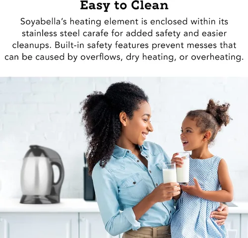 Miniatura 7 de Tribest Soyabella, molinillo de café y fábrica de leche de soja, L, Plateado