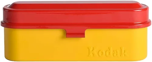 Miniatura 12 de Estuche para película Kodak - para 5 rollos de películas de 35 mm - estuche compacto y retro de acero para ordenar y proteger rollos de película Azul