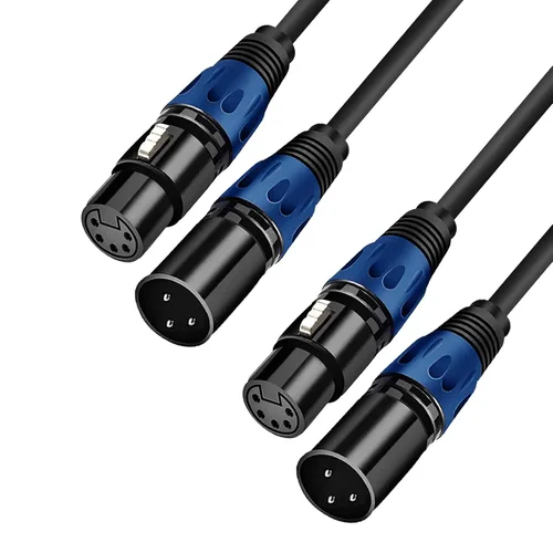 Miniatura 8 de Cable de luz de escenario DMX de 11.8 pulgadas, cable XLR DJ, conector XLR macho de 3 pines a conexión XLR DMX hembra de 5 pines para, foco de luz