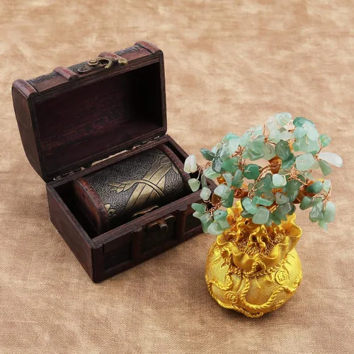 Miniatura 5 de SING F LTD Feng Shui Dinero Suerte Piedra Árbol Cristal Arte Decoración Oficina Sala de estar Buena Suerte Mejor Regalo Verde