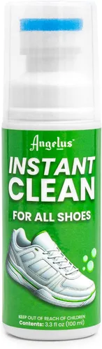Angelus Limpiador instantáneo de zapatos con parte superior para fregar | Elimina la suciedad, el aceite y las manchas de zapatos blancos, gamuza,