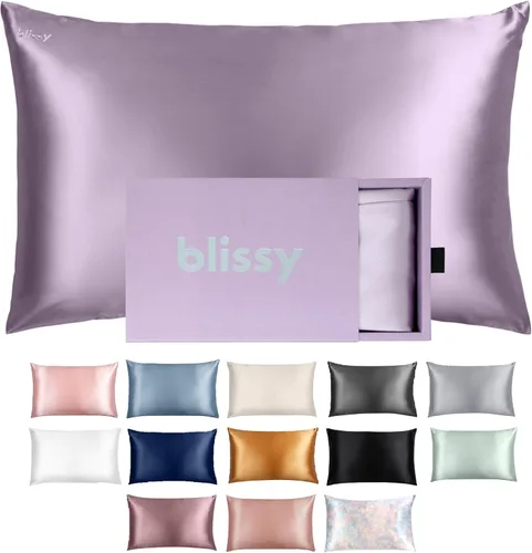Miniatura 11 de Funda de almohada 100% de seda de morera pura de Blissy, fibras de alta calidad 6A con densidad de 22 momme, para el cuidado del cabello y la piel