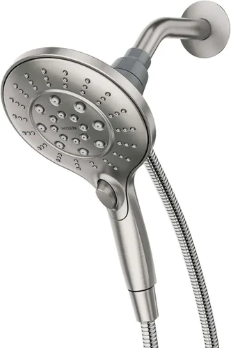 Miniatura 15 de Moen Engage 26112 - Cabezal de ducha de mano cromado Magnetix de seis funciones de 5.5 pulgadas de ancho con manguera y sistema de acoplamiento Cromo